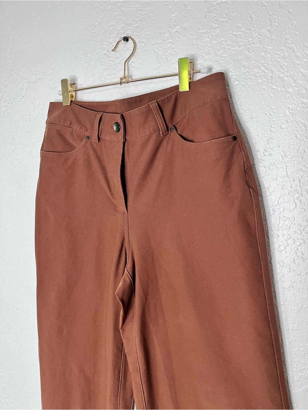 LULULEMON City Sleek 5 Pocket Wide Leg High Rise Pant Size 29 Roasted Brown - Picture 6 of 15